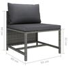 vidaXL Set Divani da Giardino 10 pz con Cuscini in Polyrattan Grigio