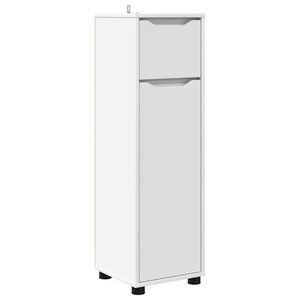 vidaXL Mobile da Bagno Bianco 30,5 x 30 x 101 cm Legno multistrato