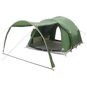 vidaXL Tenda a tunnel 370 x 275 x 210 cm Verde Poliestere e Acciaio
