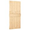 vidaXL Porta Scorrevole con Set Hardware 90x210 cm Legno Massello Pino