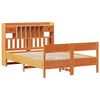 vidaXL Letto Libreria senza Materasso Marrone Cera 140x200 cm in Pino