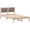 vidaXL Letto con Testiera Rivestita Talpa 120 x 200 cm Pino massello