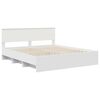 vidaXL Struttura del letto Bianco 200 x 200 cm Legno multistrato