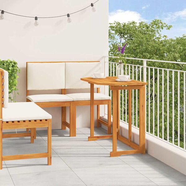 vidaXL Set Bistro da Giardino 3 pcs Marrone Legno di Acacia Massello