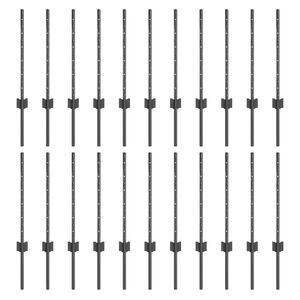 vidaXL Palo della recinzione 22 pcs Grigio 100 cm Acciaio