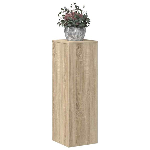 vidaXL Supporto per Piante Rovere Sonoma 33x33x100cm Legno Multistrato