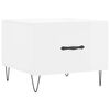 vidaXL Tavolino da Salotto Bianco Lucido 50x50x40 cm Legno Multistrato