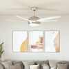 vidaXL Ventilatore da Soffitto Decorato con Luce 128 cm Bianco