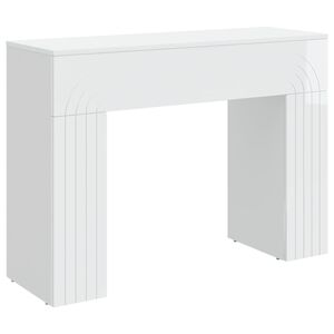 vidaXL Tavolino da salotto Bianco Lucido 102 x 35 x 75 cm