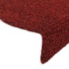 vidaXL Tappetini per scale autoadesivi 30 pz 65x21x4 cm Bordeaux Rosso Semicircolari Grandi