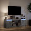 vidaXL Mobile Porta TV con LED Grigio Cemento 139,5x34x50cm Truciolato