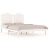 vidaXL Giroletto Bianco in Legno Massello 180x200 cm Super King