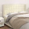vidaXL Testiera ad Orecchio Crema 163x23x118/128 cm in Similpelle