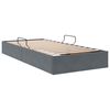 vidaXL Letto con Contenitore Grigio scuro 100 x 200 cm Velluto