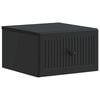 vidaXL Mobiletto da notte a muro Nero 33 x 34,5 x 20 cm