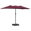 vidaXL Ombrello da giardino Rosso Bordeaux 385 x 209 x 244 cm