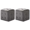 vidaXL Comodini 2 pz Grigio 30x30x30 cm in Tessuto Vellutato