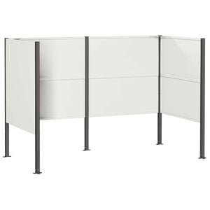 vidaXL Schermo per bidone della spazzatura 167 x 85 x 113 cm Acciaio