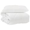 vidaXL Piumone con cuscino 2 pz Bianco Microfibra