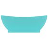 vidaXL Lavabo con Troppopieno Ovale Turchese Opaco 58,5x39 cm Ceramica