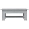 vidaXL Tavolino da Salotto Grigio Sonoma 102x55x42 cm in Truciolato