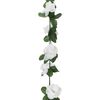 vidaXL Ghirlande Fiori Artificiali Natale 6 pz Bianco Primavera 250 cm