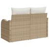vidaXL Divano da giardino Beige 121 x 62 x 69cm polyrattan