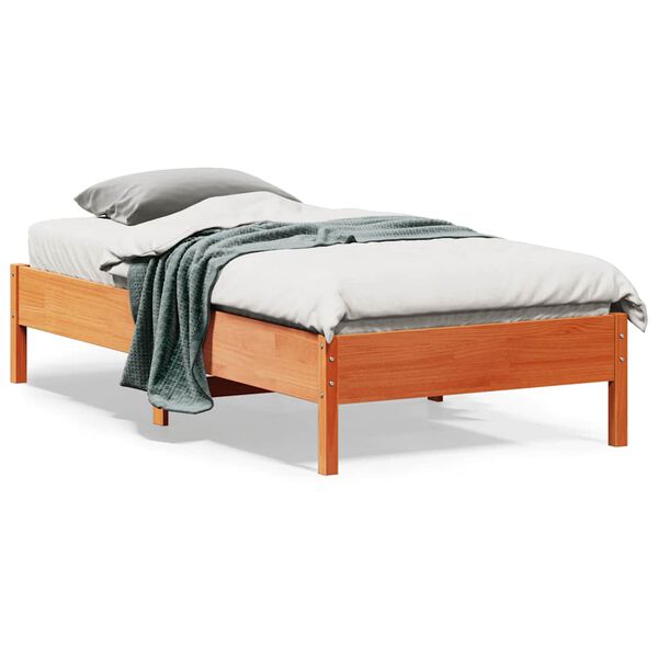 vidaXL Letto senza Materasso Marrone Cera 90x190 cm in Legno di Pino