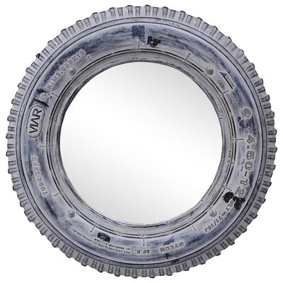 vidaXL Specchio Bianco 50 cm in Pneumatico di Gomma Riciclato