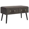 vidaXL Tavolino da Salotto Grigio 80x40x46 cm in Velluto