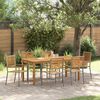 vidaXL Set da Pranzo per Giardino 7 pcs Grigio