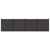 vidaXL Set di Recinzione 4 pz 699 x 186 cm WPC e Alluminio Nero