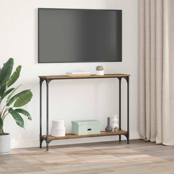 vidaXL Tavolo consolle Legno vecchio 100 x 22,5 x 75 cm