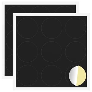 vidaXL Copertura Vite Adesiva 2 pz Nero &Oslash; 20 x 0,5 mm Carta Rivestita