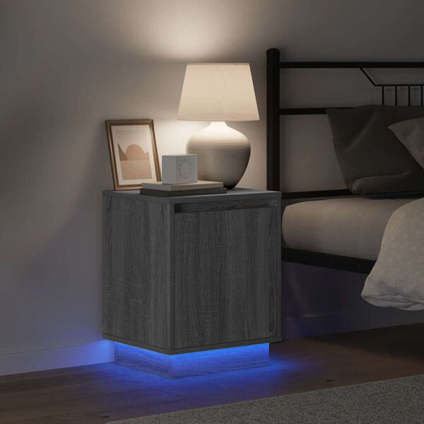 vidaXL Armadio da Notte Grigio 39 x 34,5 x 50 cm Legno multistrato