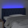 vidaXL Testiera a LED Blu 93x16x78/88 cm in Tessuto