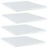 vidaXL Ripiani per Libreria 4 pz Bianco Lucido 40x50x1,5cm Multistrato