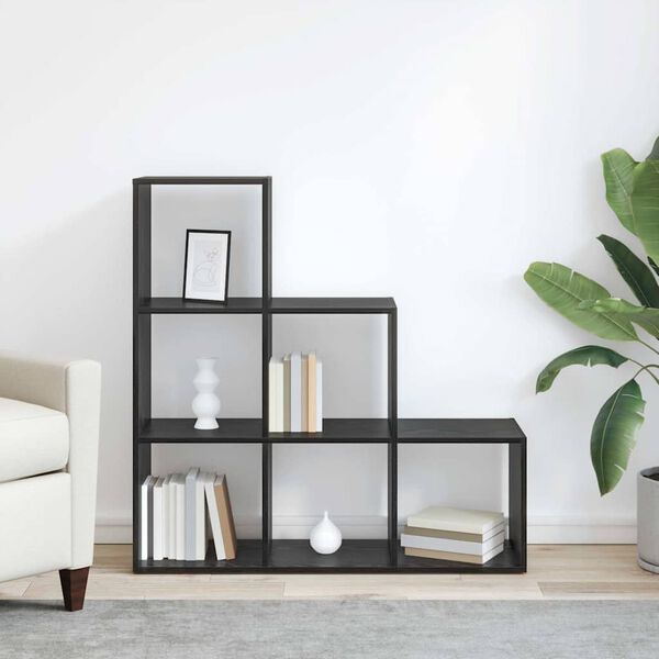 vidaXL Libreria divisoria Rovere Nero 99 x 29 x 99 cm
