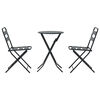 vidaXL Set Bistro da Giardino 3 pcs Antracite Acciaio