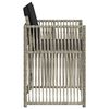 vidaXL Sedie da Giardino con Cuscini 4 pz Grigio Chiaro in Polyrattan