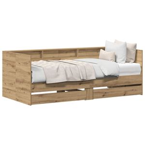 vidaXL Daybed Rovere artigianale 100 x 200 cm Legno ingegnerizzato