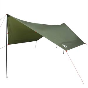 vidaXL Telone da Campeggio Verde Oliva 462x306x211 cm Impermeabile
