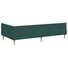 vidaXL Cornice del letto ad angolo Verde Scuro 90 x 190 cm Tessuto
