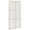 vidaXL Parete Doccia Walk-in Oro 100 x 195 cm vetro temperato