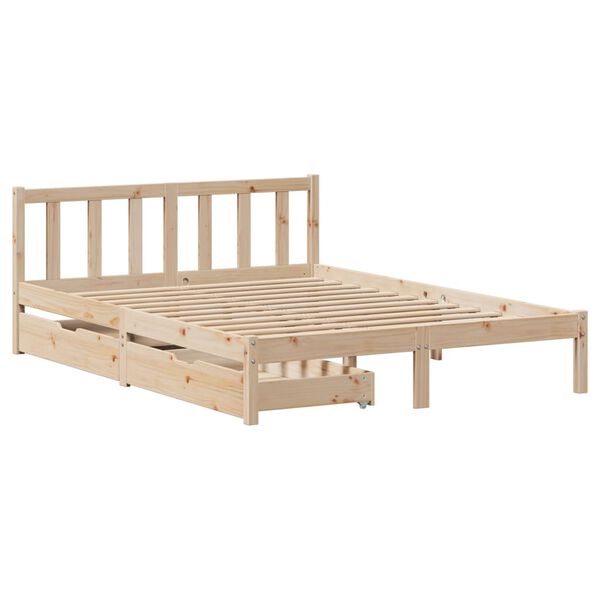 vidaXL Letto senza Materasso 120x200 cm in Legno Massello di Pino