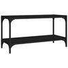 vidaXL Mobile Porta TV Nero 80x33x41 cm in Legno Multistrato e Acciaio