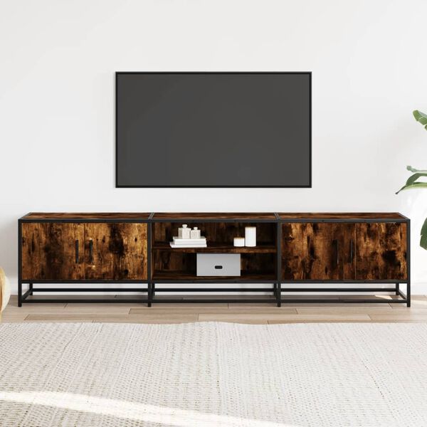 vidaXL Mobile Porta TV Rovere Fumo 180x35x41 cm in Truciolato
