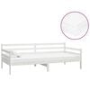 vidaXL Divano Letto con Materasso 90x200 cm Bianco in Legno di Pino