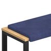 vidaXL Cuscino per panchina Velluto Blu Polizia Profondit&agrave; 35 cm