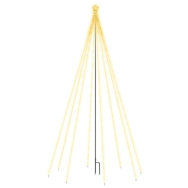 vidaXL Albero di Natale Cascata Luci LED Interni Esterni 400 LED 2,5 m